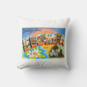 州のフロリダFLの古いヴィンテージ旅行記念品 クッション (正面)