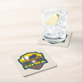 州のプライド |アイオワ スクエアペーパーコースター (インサイチュ)