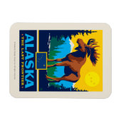 州のプライド |アラスカ マグネット (横)