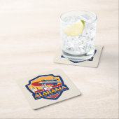 州のプライド|アラバマ スクエアペーパーコースター (インサイチュ)