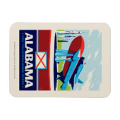 州のプライド |アラバマ マグネット (横)