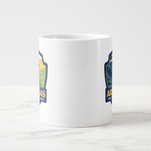 州のプライド |アーカンソー ジャンボコーヒーマグカップ (正面)