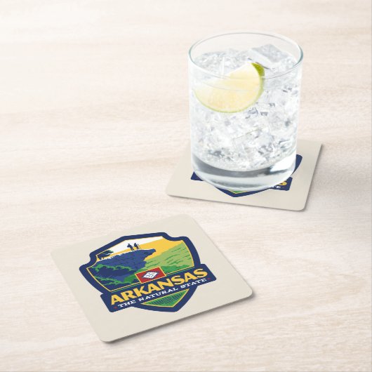 州のプライド |アーカンソー スクエアペーパーコースター (インサイチュ)