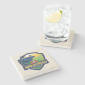 州のプライド |アーカンソー ストーンコースター (横)