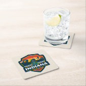 州のプライド |インディアナ スクエアペーパーコースター (インサイチュ)