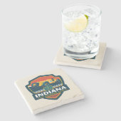 州のプライド |インディアナ ストーンコースター (横)