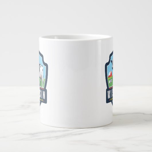 州のプライド |ウィスコンシン2 ジャンボコーヒーマグカップ (正面)