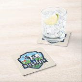 州のプライド|ウィスコンシン2 スクエアペーパーコースター (インサイチュ)