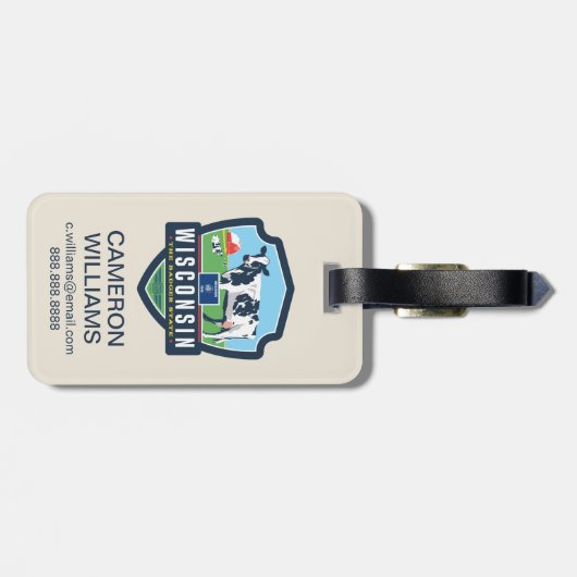 州のプライド|ウィスコンシン2 ラゲッジタグ (裏面横)