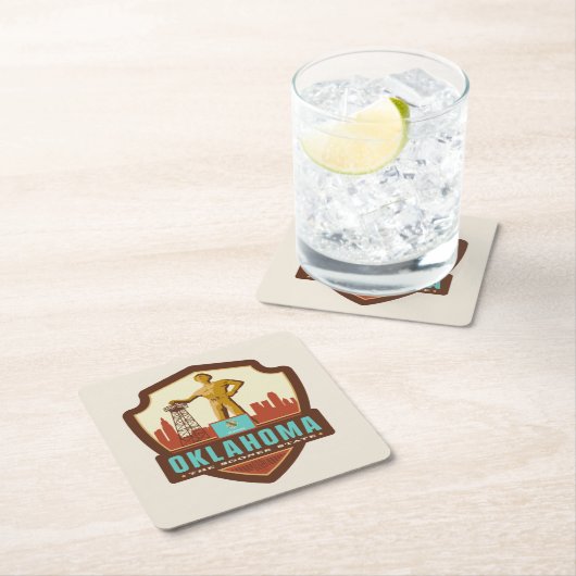 州のプライド |オクラホマ スクエアペーパーコースター (インサイチュ)