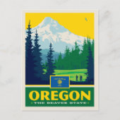 州のプライド |オレゴン ポストカード (正面)