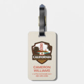 州のプライド |カリフォルニア ラゲッジタグ (裏面縦)