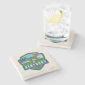 州のプライド|ケンタッキー ストーンコースター (横)