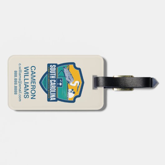 州のプライド|サウスカロライナ ラゲッジタグ (裏面横)