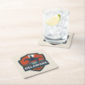州のプライド |デラウェア スクエアペーパーコースター (インサイチュ)