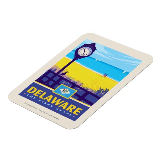 州のプライド |デラウェア マグネット (左側)
