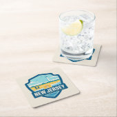 州のプライド |ニュージャージー スクエアペーパーコースター (インサイチュ)