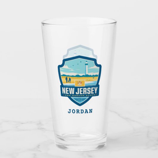 州のプライド |ニュージャージー タンブラーグラス (正面)