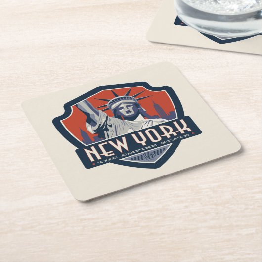 州のプライド |ニューヨーク スクエアペーパーコースター (アングル)