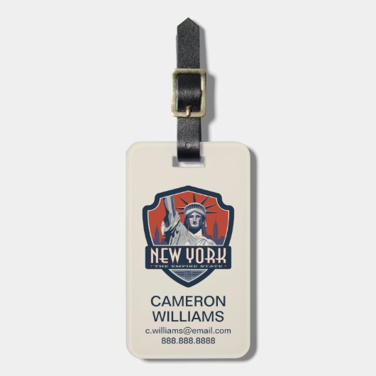 州のプライド|ニューヨーク ラゲッジタグ (正面縦)