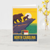 州のプライド |ノースカロライナ カード (黄色い花)