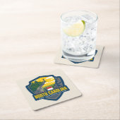 州のプライド|ノースカロライナ スクエアペーパーコースター (インサイチュ)