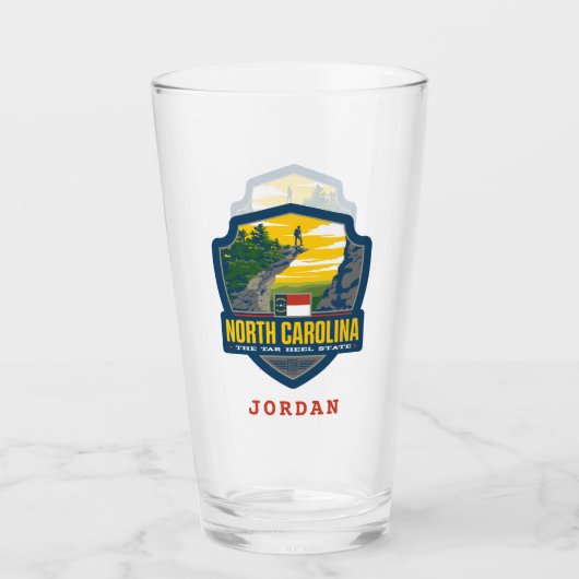 州のプライド |ノースカロライナ タンブラーグラス (正面)
