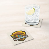 州のプライド |ノースダコタ スクエアペーパーコースター (インサイチュ)