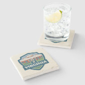 州のプライド |バージニア ストーンコースター (横)