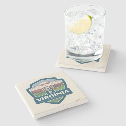 州のプライド |バージニア ストーンコースター (横)