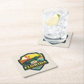 州のプライド |フロリダ スクエアペーパーコースター (インサイチュ)