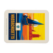 州のプライド |マサチューセッツ マグネット (横)