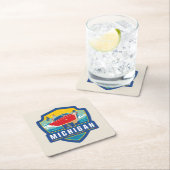 州のプライド |ミシガン スクエアペーパーコースター (インサイチュ)