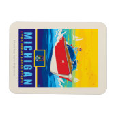 州のプライド |ミシガン マグネット (横)