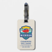 州のプライド |ミシガン ラゲッジタグ (裏面縦)