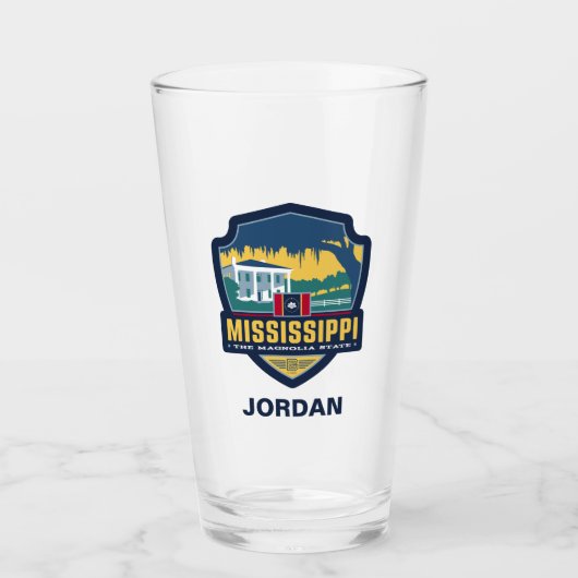 州のプライド |ミシシッピ タンブラーグラス (正面)