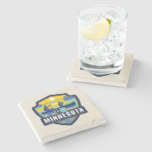 州のプライド |ミネソタ ストーンコースター (横)