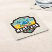 州のプライド |メリーランド スクエアペーパーコースター (アングル)