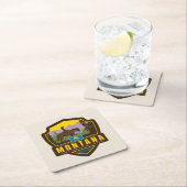 州のプライド |モンタナ スクエアペーパーコースター (インサイチュ)