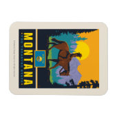 州のプライド |モンタナ マグネット (横)