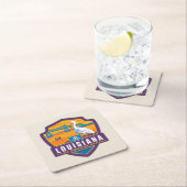 州のプライド |ルイジアナ スクエアペーパーコースター (インサイチュ)