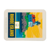 州のプライド |ロードアイランド マグネット (横)