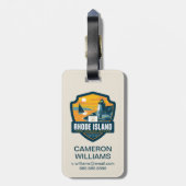 州のプライド|ロードアイランド ラゲッジタグ (裏面縦)