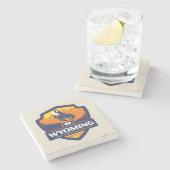 州のプライド |ワイオミング ストーンコースター (横)