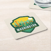 州のプライド |ワシントン スクエアペーパーコースター (アングル)