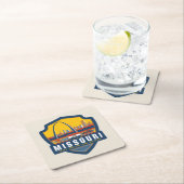 州のプライド | Missouri スクエアペーパーコースター (インサイチュ)