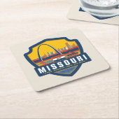 州のプライド | Missouri スクエアペーパーコースター (アングル)