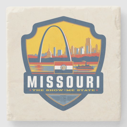 州のプライド | Missouri ストーンコースター (正面)