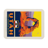 州のプライド | Utah マグネット (横)