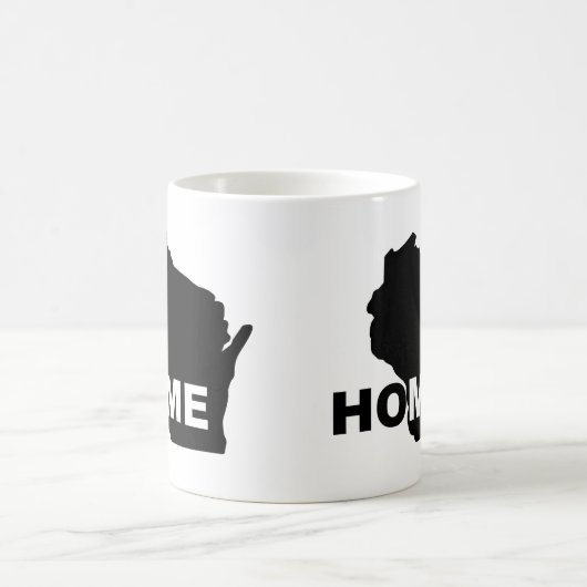 州のマグかタンブラーからのウィスコンシンの家の遠くに コーヒーマグカップ (中央)